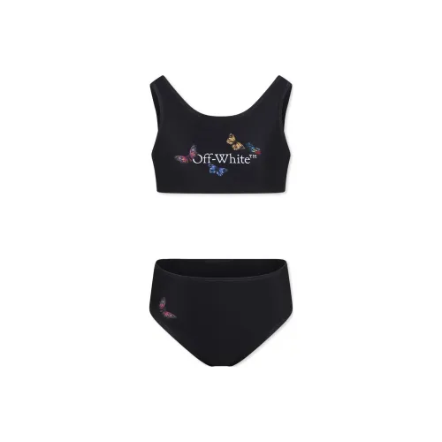 Off Белый Детский Купальник Детский Черный