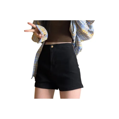 HELEH Черные Женские Джинсовые Шорты