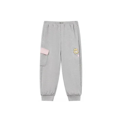 QIAODAN x FUKILAND Повседневные штаны для детей Светлый Фотиния Серый