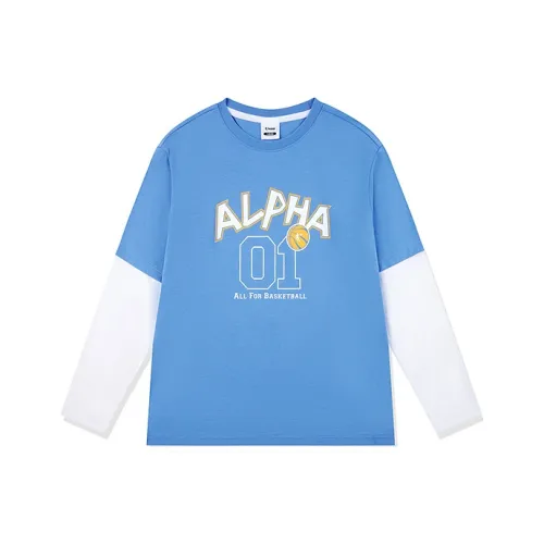 QIAODAN T-рубашка ветер Multiplier синий подростки