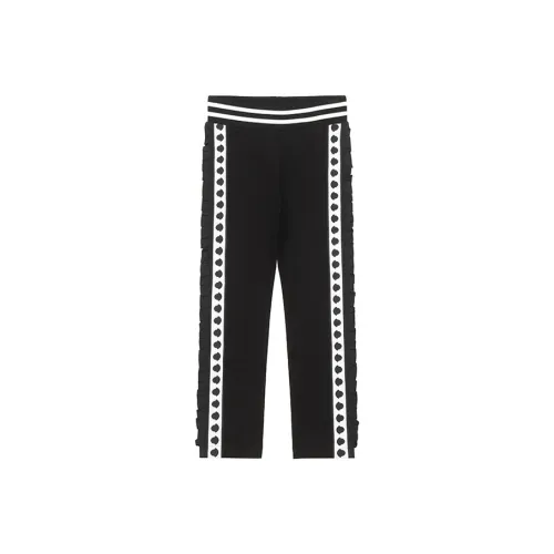 Детские MONCLER Вязаные Спортивные Штаны Черные