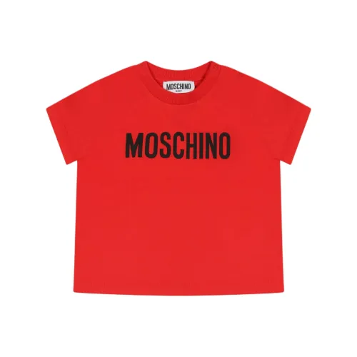 MOSCHINO T-рубашка SS25 красная для малышей и детей младшего возраста
