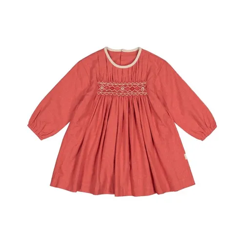 Happyology Платье Арбузно-розовый красный для детей 3-7 лет