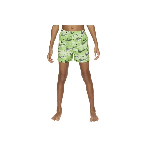 Nike Плавание Flock Детский Купальник Детский Зеленый