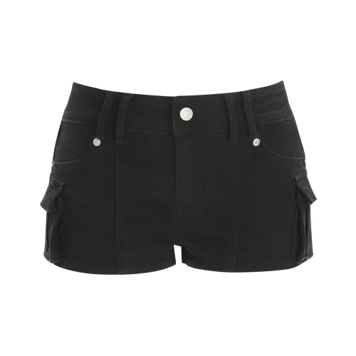 Wen Shan Джинсовые шорты Женские Черные