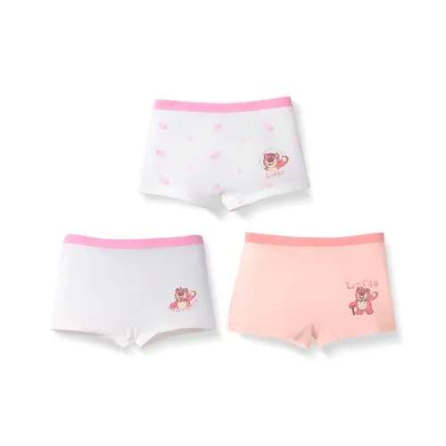 Дисней 3 PIECES Набор Маленький Клубничный + Маленький Сетка + Светло-розовый Kids Трусы