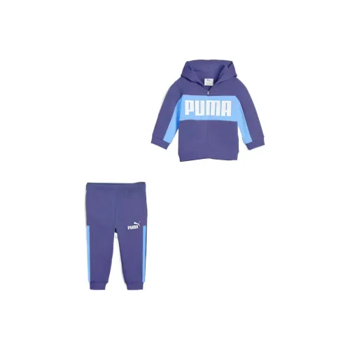 PUMA Повседневная спортивная одежда MINICATS Essentialshoodie Комплект Синий для младенцев и малышей