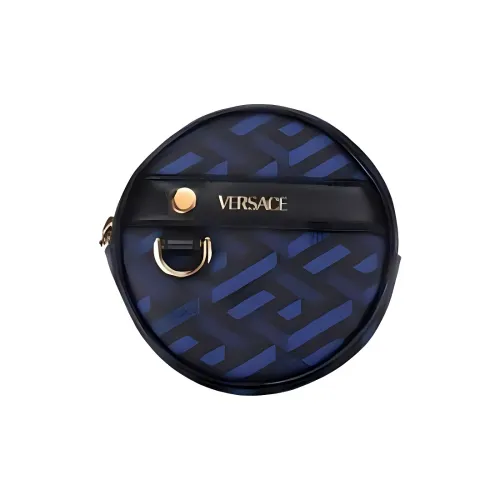 VERSACE Кожа Клатч Мини Женский Синий Черный