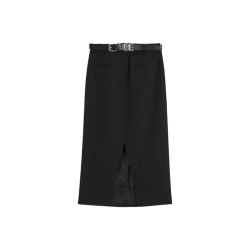 BEBE Черные Женские Повседневные Длинные Юбки