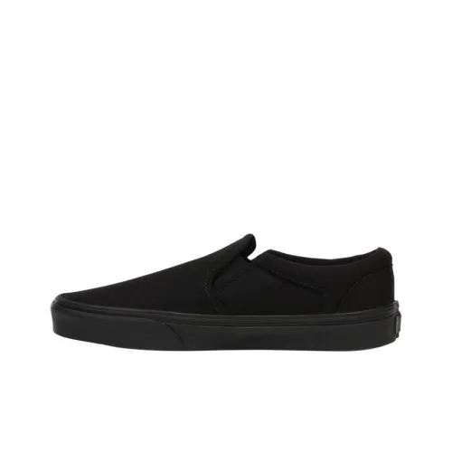 Vans Slip On Series Легкий Низкий Топ Скейтборд Кроссовки Унисекс Черный
