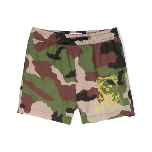 MOSCHINO Детский купальник оливково-зеленого цвета для подростков