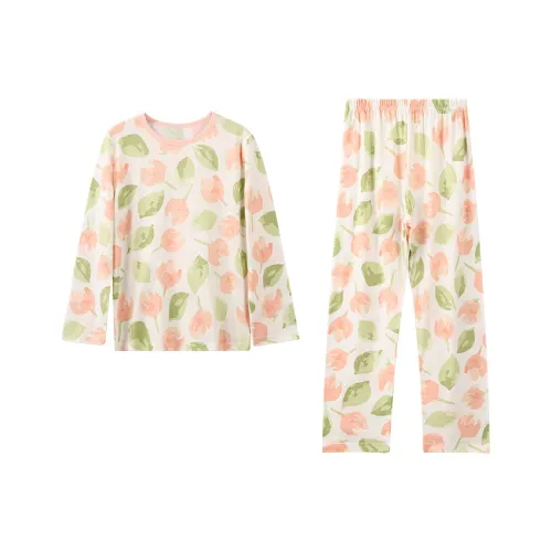 Пижамный комплект Red Bean персикового цвета для детей