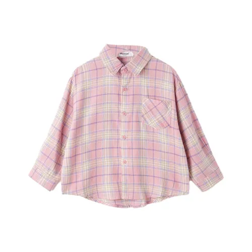 Royal Childlike Буква Клетка Детский Топ Весенний Осенний Дети Возраст 3-7 Лет Розовый