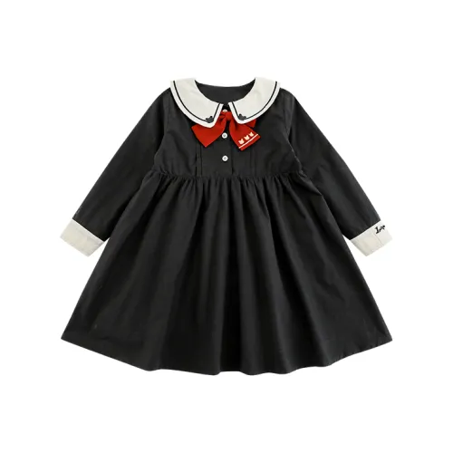YOEHYAUL Платье Черное для детей 3-7 лет