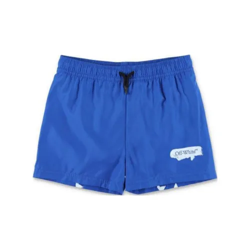 OFF Белый Шорты Обычный крой Детский Синий