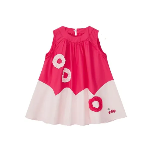 SNOOPY Платье Розово-красное для детей 3-7 лет