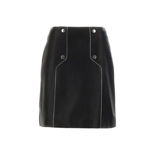 HUGO BOSS Черные Женские Кожаные Короткие Юбки