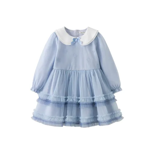 DAVE BELLA Платье Бабочка Панель Синий Дети Возраст 3-7 лет