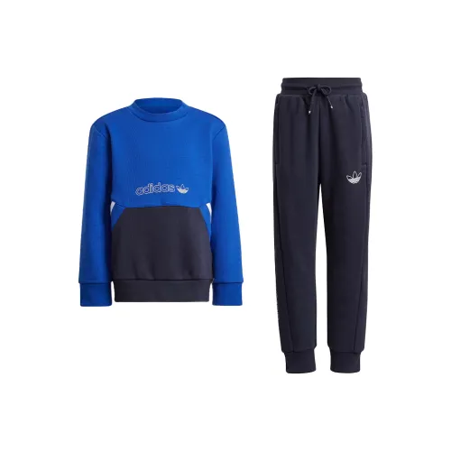 Adidas Originals Повседневная Спортивная Одежда CREW SET Королевский Синий Легенда Чернильный Синий Детский