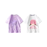 Модные вентиляторы / Фиолетовый + Маленькая девушка / Белый