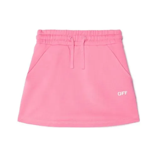 Off Белый Юбка Обычный крой Детский Розовый