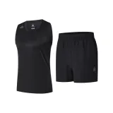 Комплект одежды (Черный топ без рукавов + Черные шорты)