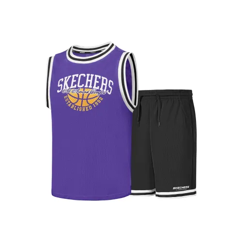 Skechers Kids Повседневный Спортивный Комплект Розовый Фиолетовый 058P Подростки