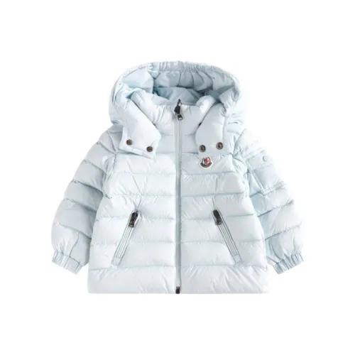 Moncler Свободный крой Молния Длинный рукав Светло-синий для малышей и детей дошкольного возраста