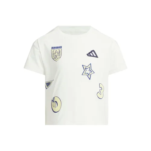 Adidas T-рубашка Нефритовый белый для детей 3-7 лет