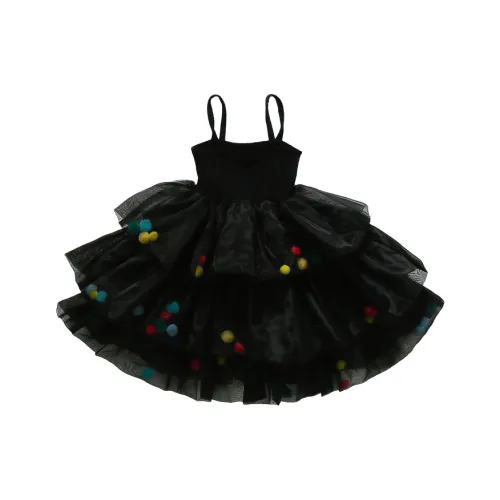 Хелло Китти Платье Colorful Шар Топ на бретелях Маленькое черное платье Дети 3-7 лет