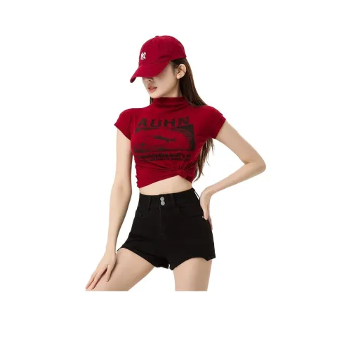 YEARNED Джинсовые шорты Женские Черные