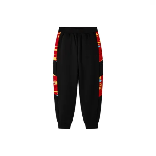 Подростки 361°KIDS Вязаные Тренировочные Штаны Классический Черный Научный Красный