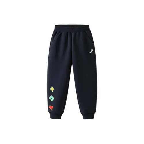 Детские 3-7 лет Asics Вязаные тренировочные штаны темно-синие