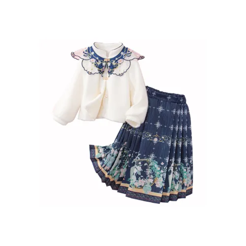 October Mommy Фантастический синий Язык цветов Kids Ханьфу