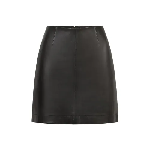 Rouje Tilly Юбка Кожаная Короткая Юбка Женская Черная