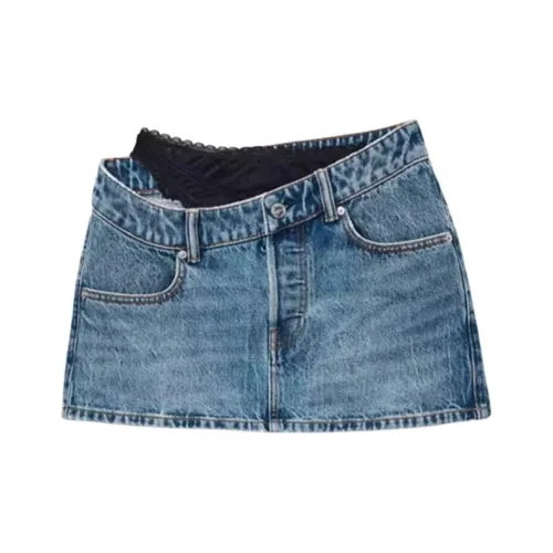 Alexander Wang Джинсовые короткие юбки Женские Винтаж Индиго