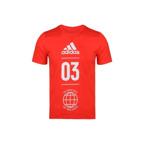 Adidas Red Kids T-Shirts Adidas Красные Детские Футболки