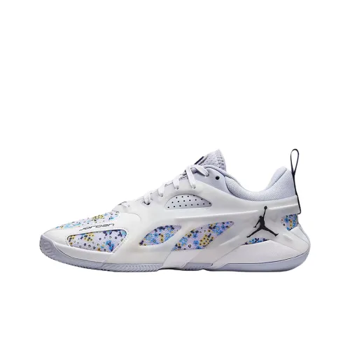 Джордан Heir Collection Slip-resistant Abrasion-resistant Low-top Баскетбольные кроссовки Женские Белые Синие