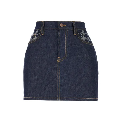 AMIRI SS25 Джинсовые короткие юбки Женские Индиго