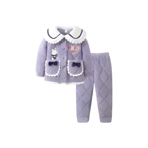 Purr Cow Пижама Комплект Розовый Фиолетовый Детский