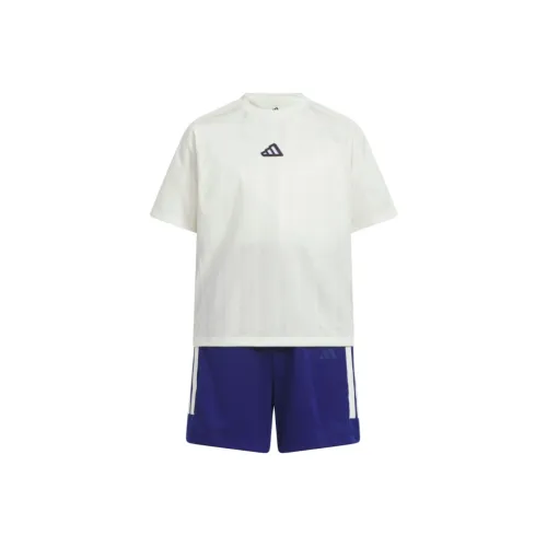 Adidas Повседневная Спортивная Одежда Climacool SS25 Комплект Нефритовый Белый Победа Синий Подростки