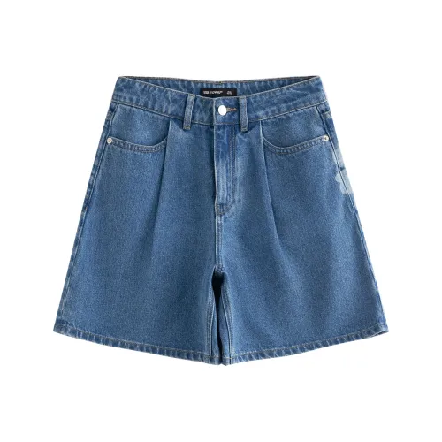 Initial Language Джинсовые шорты Женские Средне-голубой