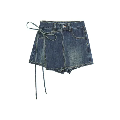 YINLEI Винтажные синие женские джинсовые шорты