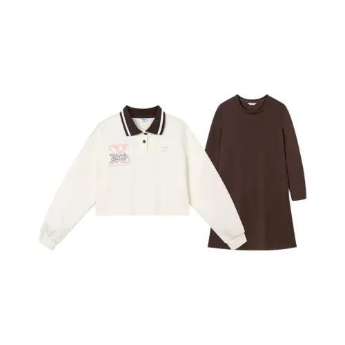 Подростки XTEP Комплект с юбкой Коричневый цвет красного дерева Мягкий Белый