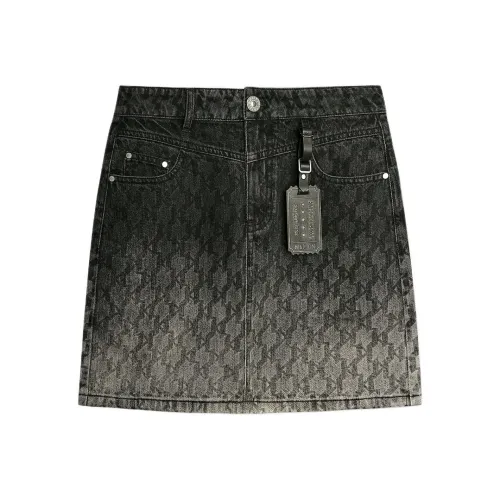 Karl Lagerfeld Джинсовые короткие юбки Женские Черный
