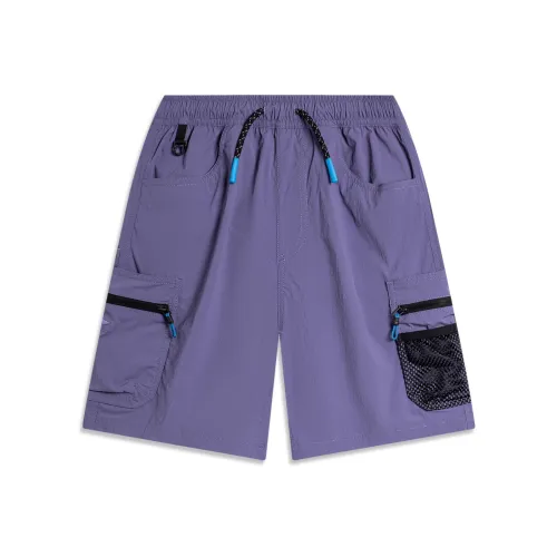 LINING YOUNG Sports Life Collection Шорты Подростки Темно-фиолетовый Синий