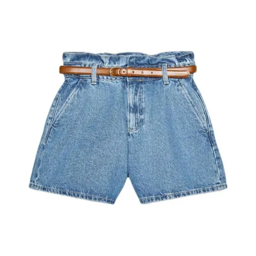 ZARA Средне-голубые женские джинсовые шорты