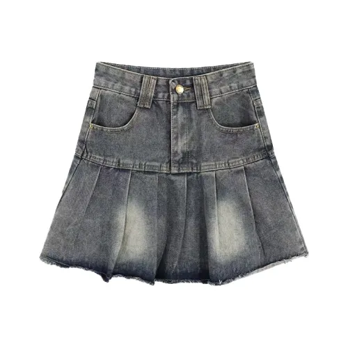 SCCREBEL OFFICIAL Джинсовые короткие юбки Женские Синие