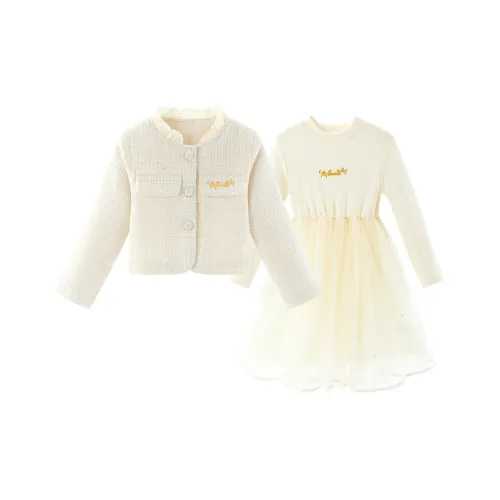 Детский комплект Disney с юбкой для девочек 3-7 лет цвет абрикос