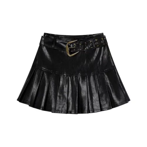 Aghr Кожаные короткие юбки женские
